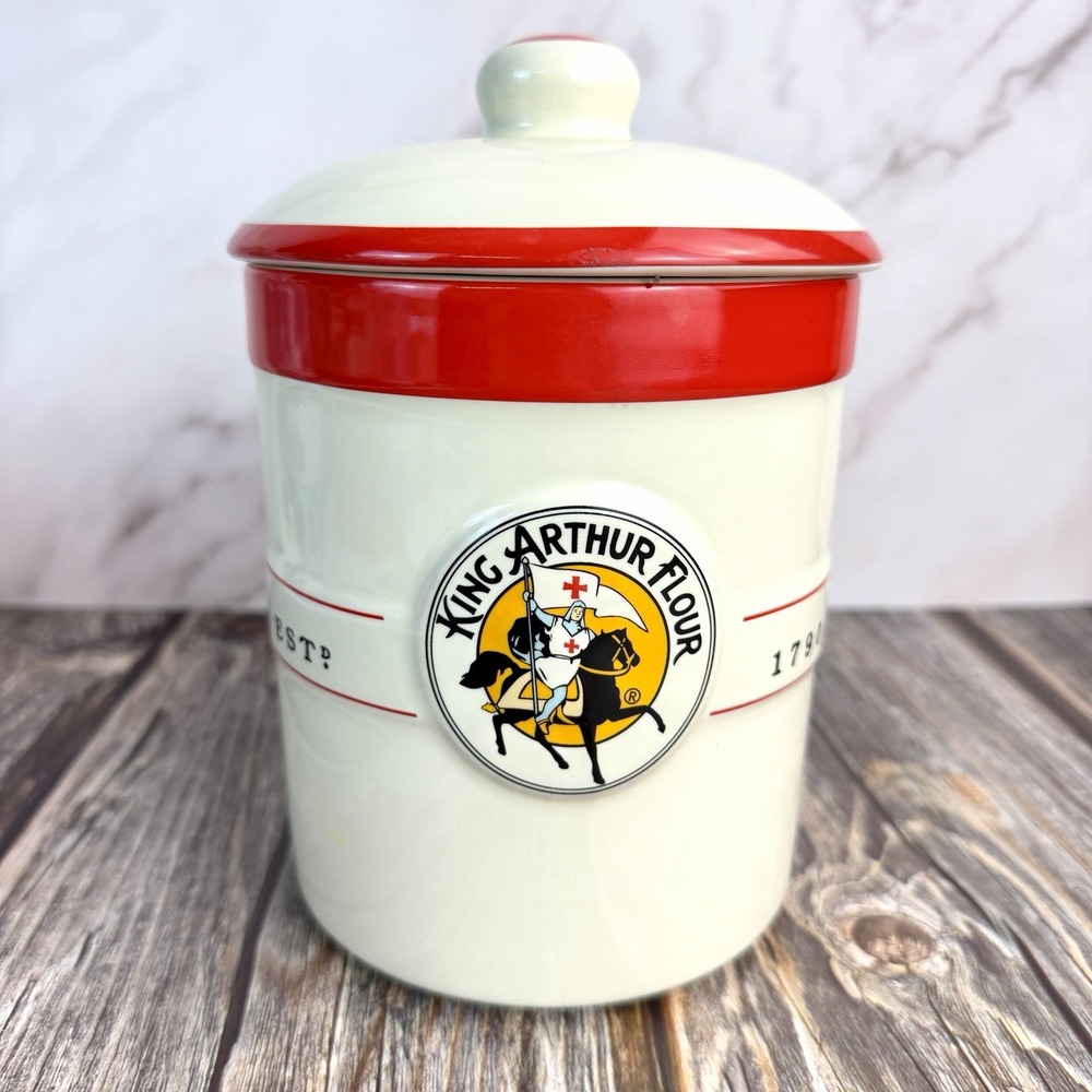 KING ARTHUR FLOUR Sourdough Starter 1 Quart Canister Crock with Lid Chantal